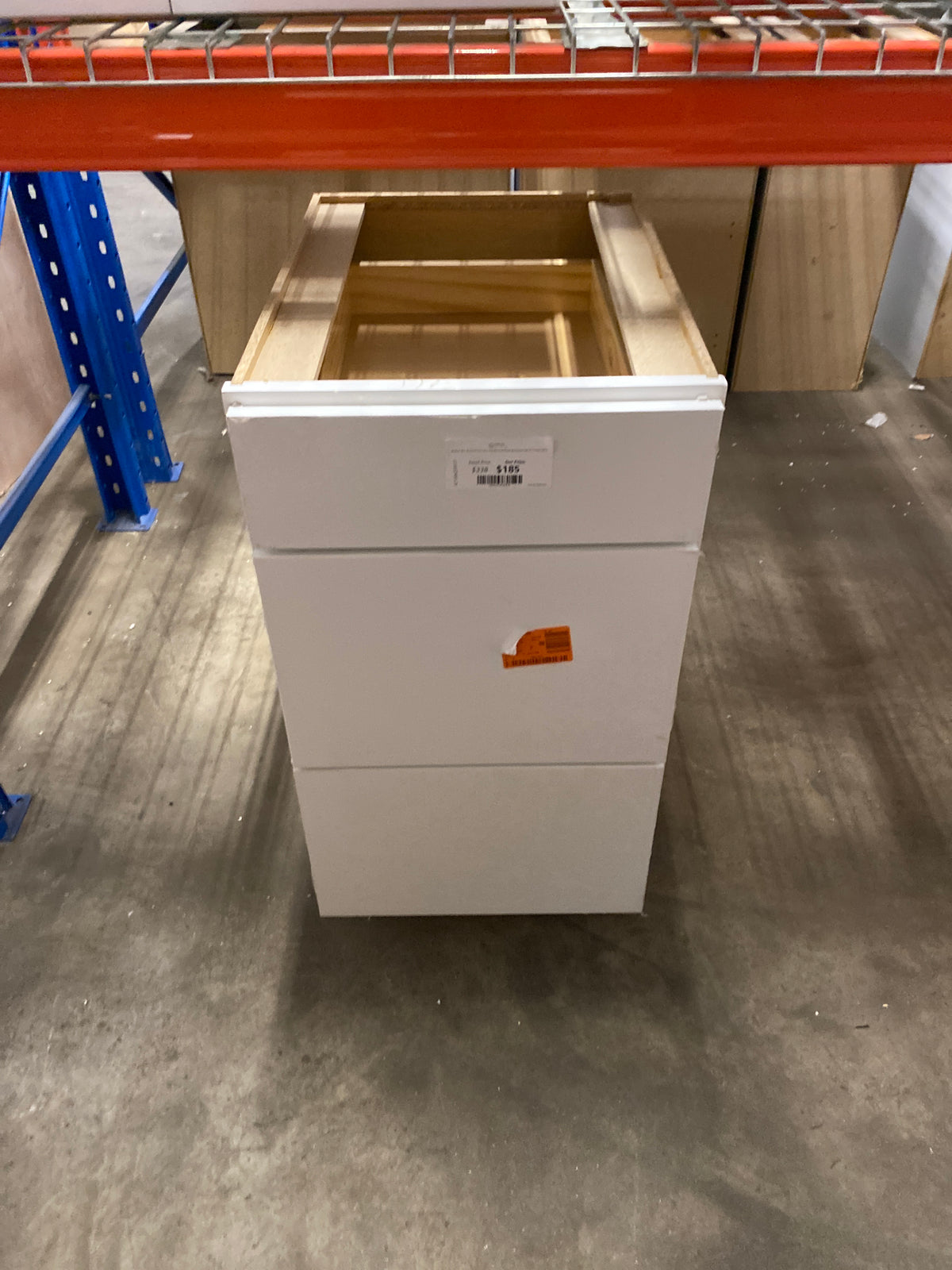 Westfield 18 in. W x 23.75 in. D x 35 in. H Shaker Stock Drawer Base Kitchen Cabinet in Feather White