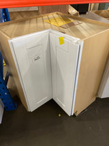 Shaker 36 in. W x 16.5 in. D x 34.5 in. H Assembled Corner Lazy Susan Base Cabinet in Satin White