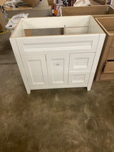 Ridge 36 in. W x 22 in. D x 34 in. H Bath Vanity Cabinet without Top in White