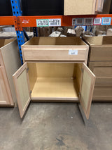Hampton Assembled 30x34.5x24 in. Sink Base Cabinet in Unfinished Beech