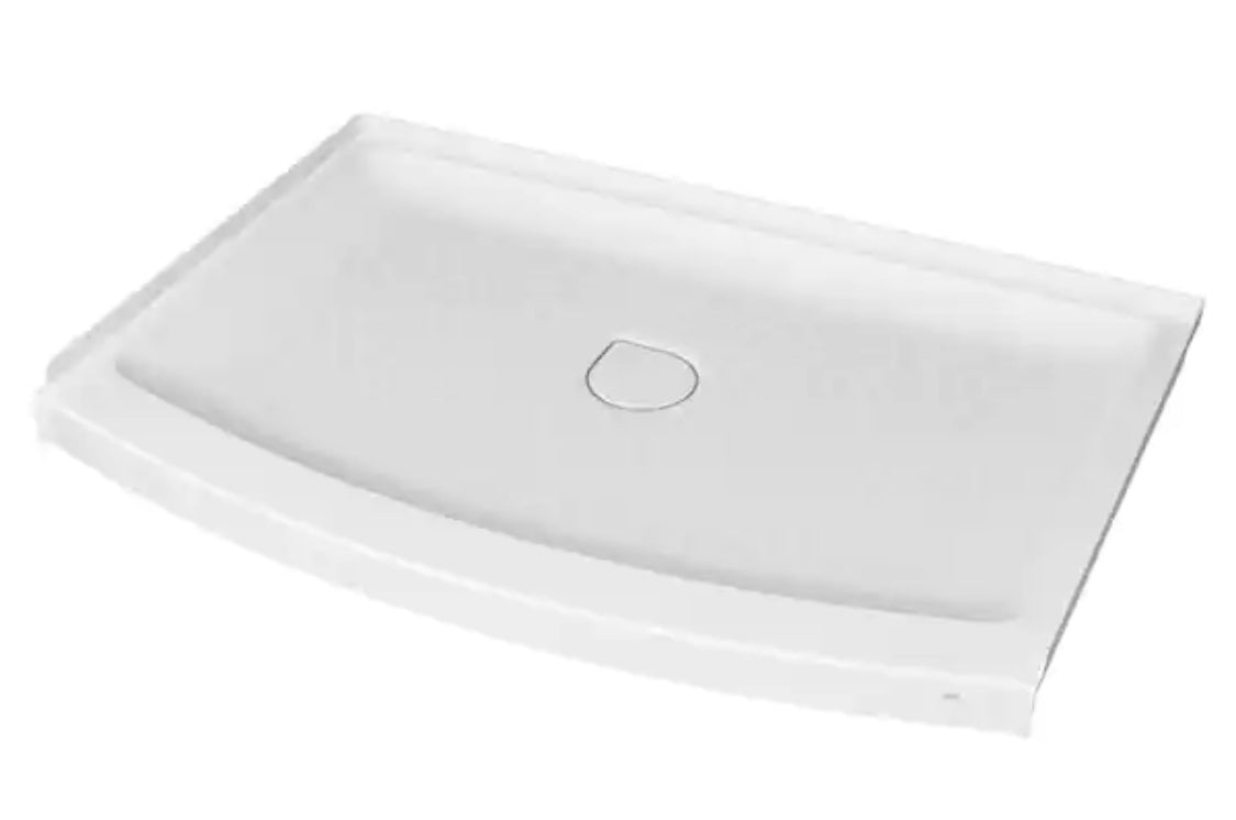 Ovation Curve 48 in. L x 30 in. W x 72 in. H Alcove Shower Kit with Shower Wall and Shower Pan in Artic White