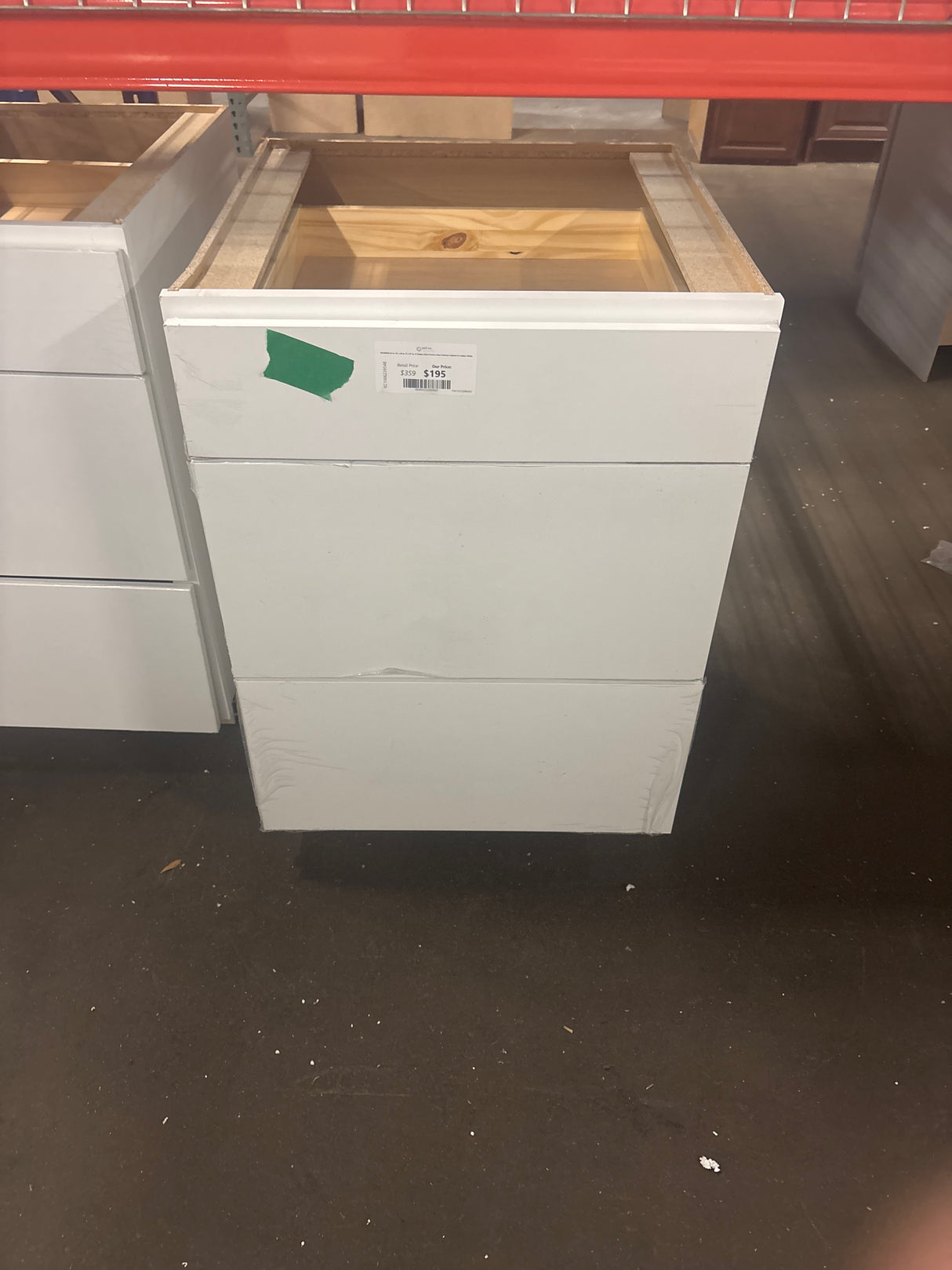 Westfield 24 in. W x 24 in. D x 35 in. H Shaker Stock Drawer Base Kitchen Cabinet in Feather White