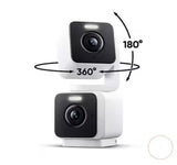 Pan Cam Duo, Indoor/Outdoor 2K Security Camera, PTZ, Color Night Vision, Spotlight (3-Count)