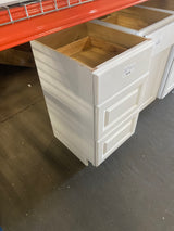 Hampton 18 in. W x 21 in. D x 34.5 in. H Satin White Assembled Bath 3-Drawer Base Cabinet