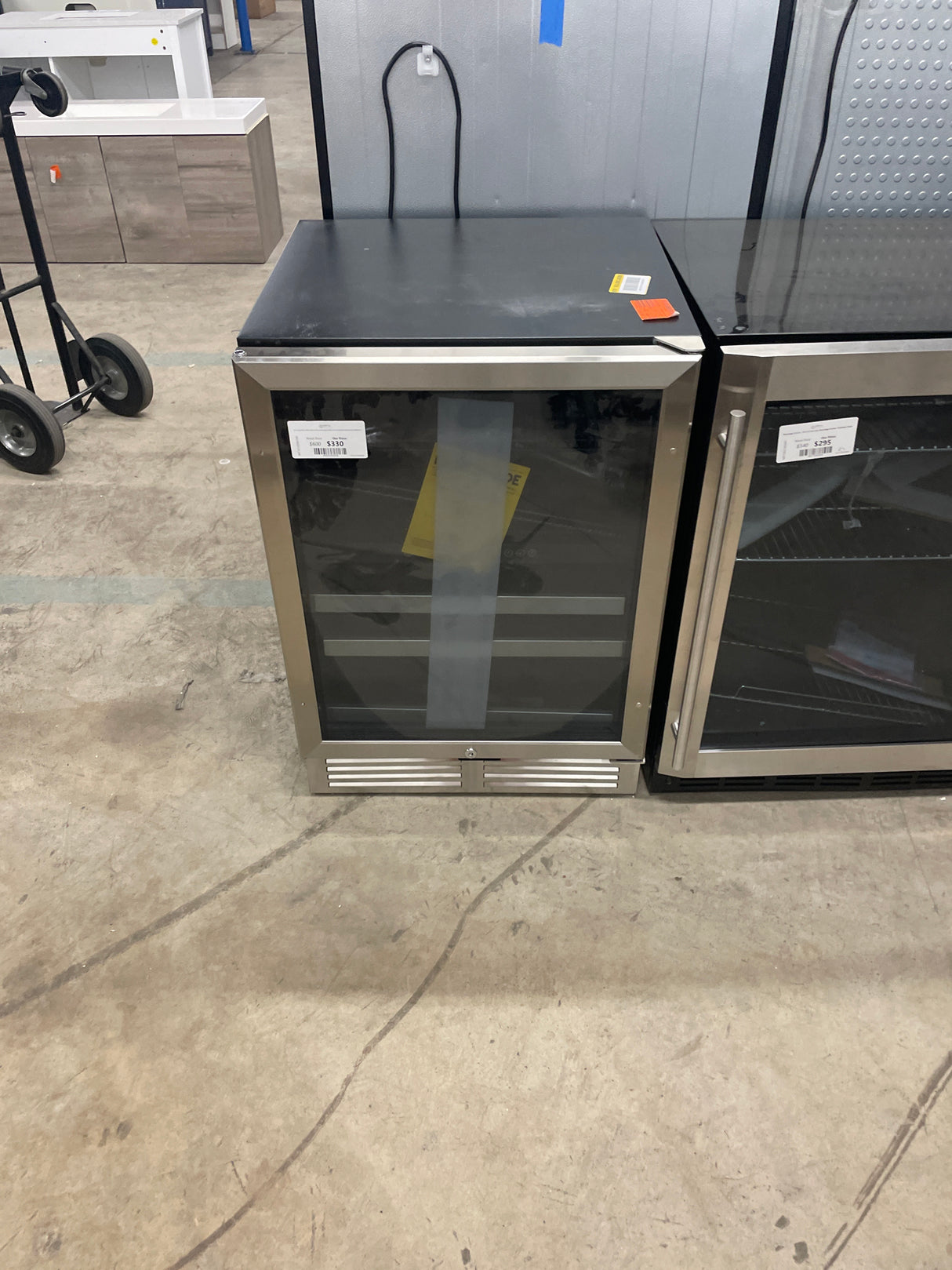 23.5 in. Dual Zone 27-Wine Bottles 110 Plus Cans Beverage & Wine Cooler in Silver Reversible Hinge Wine Refrigerator