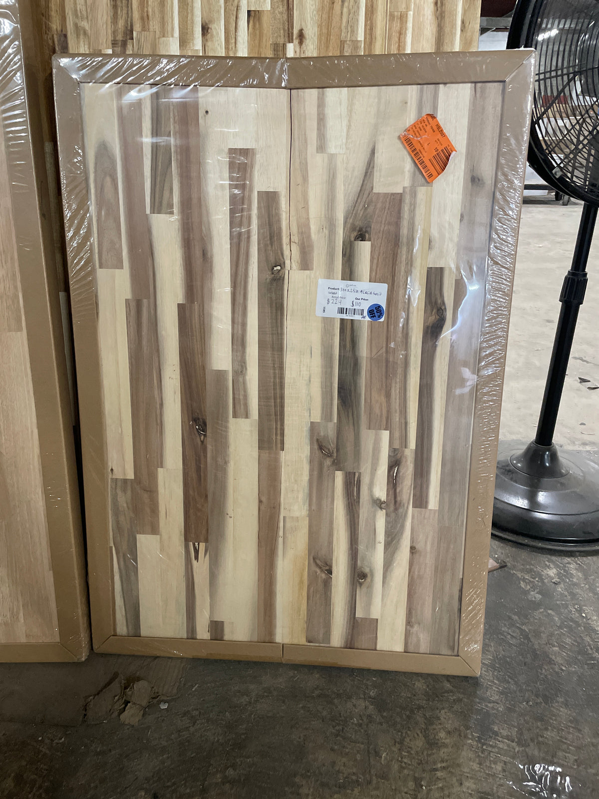 4 ft. L x 25 in. D Unfinished Acacia Butcher Block Countertop with Standard Edge