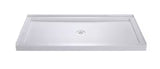 SlimLine 60 in. x 36 in. Single Threshold Alcove Shower Pan Base in White with Center Drain
