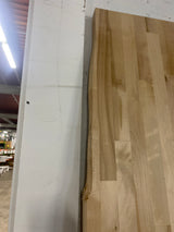 8 ft. L x 25 in. D Unfinished Birch Butcher Block Countertop in With Standard Edge
