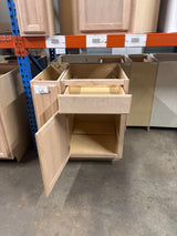 21 in. W x 24 in. D x 34.5 in. H Assembled Base Kitchen Cabinet in Unfinished with Recessed Panel