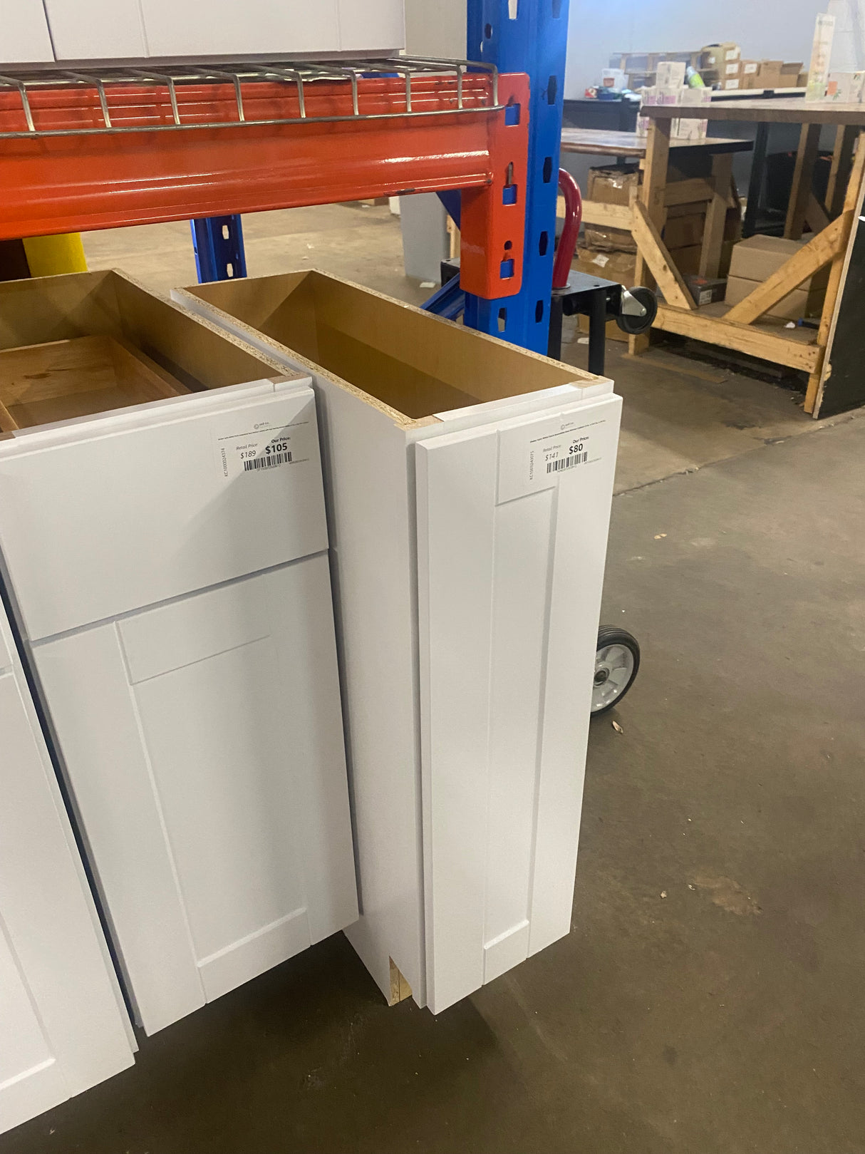 Shaker Satin White Stock Assembled Base Kitchen Cabinet (9 in. x 34.5 in. x 24 in.)