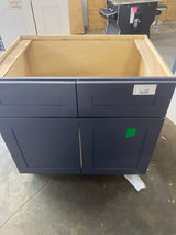 Newport 36 in. W x 24 in. D x 34.5 in. H Assembled Plywood Sink Base Kitchen Cabinet in Deep Onyx with Soft Close