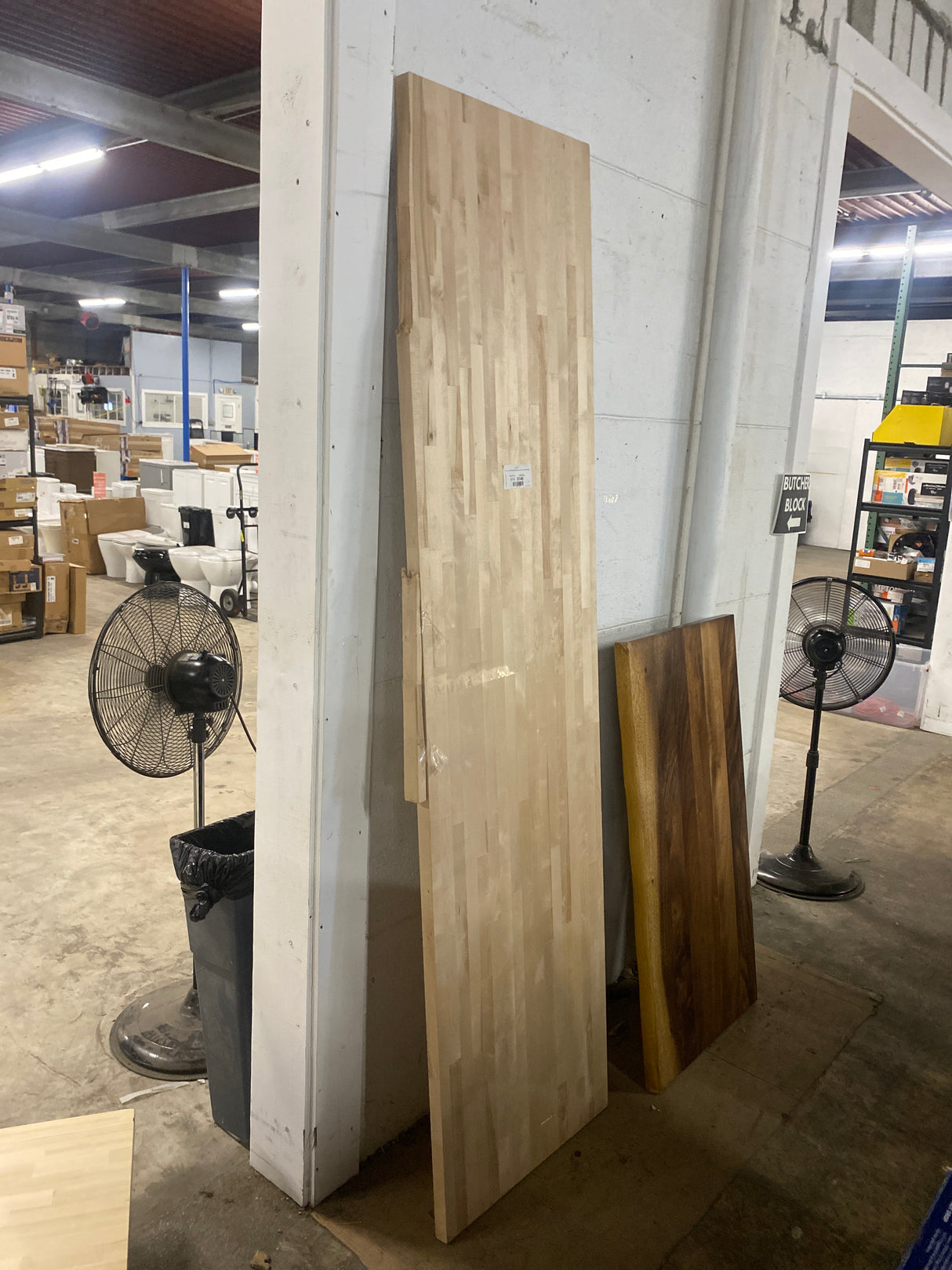8 ft. L x 25 in. D Unfinished Birch Butcher Block Countertop in With Standard Edge