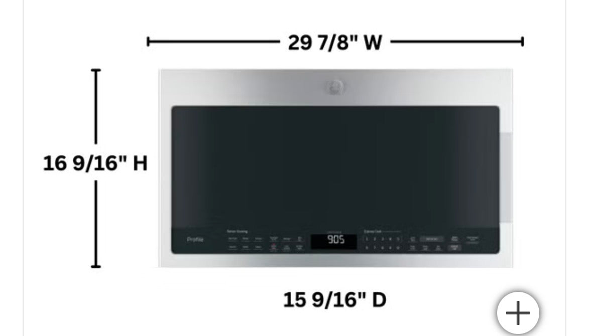 GE Profile 30" 2.1 cu. ft. Over-the-Range Microwave Oven with Sensor Cooking, Chef Connect