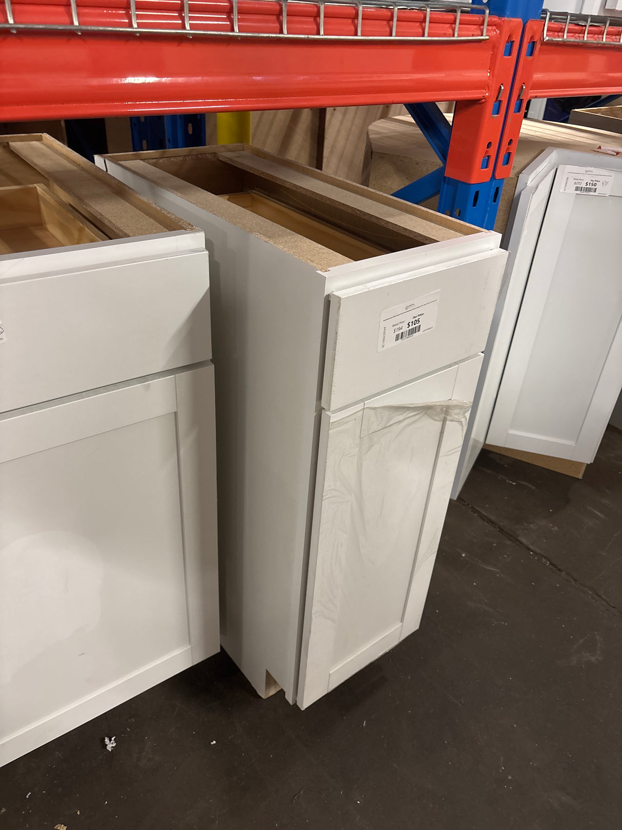 Westfield Feather White Shaker Stock Assembled Base Kitchen Cabinet (12 in. W x 23.75 in. D x 35 in. H)