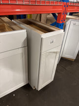 Westfield Feather White Shaker Stock Assembled Base Kitchen Cabinet (12 in. W x 23.75 in. D x 35 in. H)