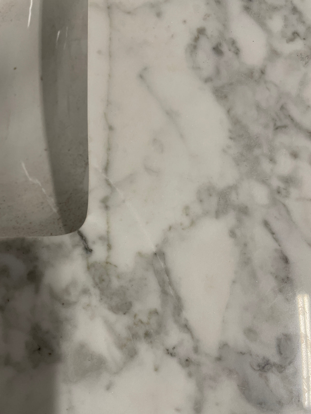 Aberdeen 30 in. W x 22 in. D x 34 in. H Single Sink Bath Vanity in Black with Carrara Marble Top (cracked)