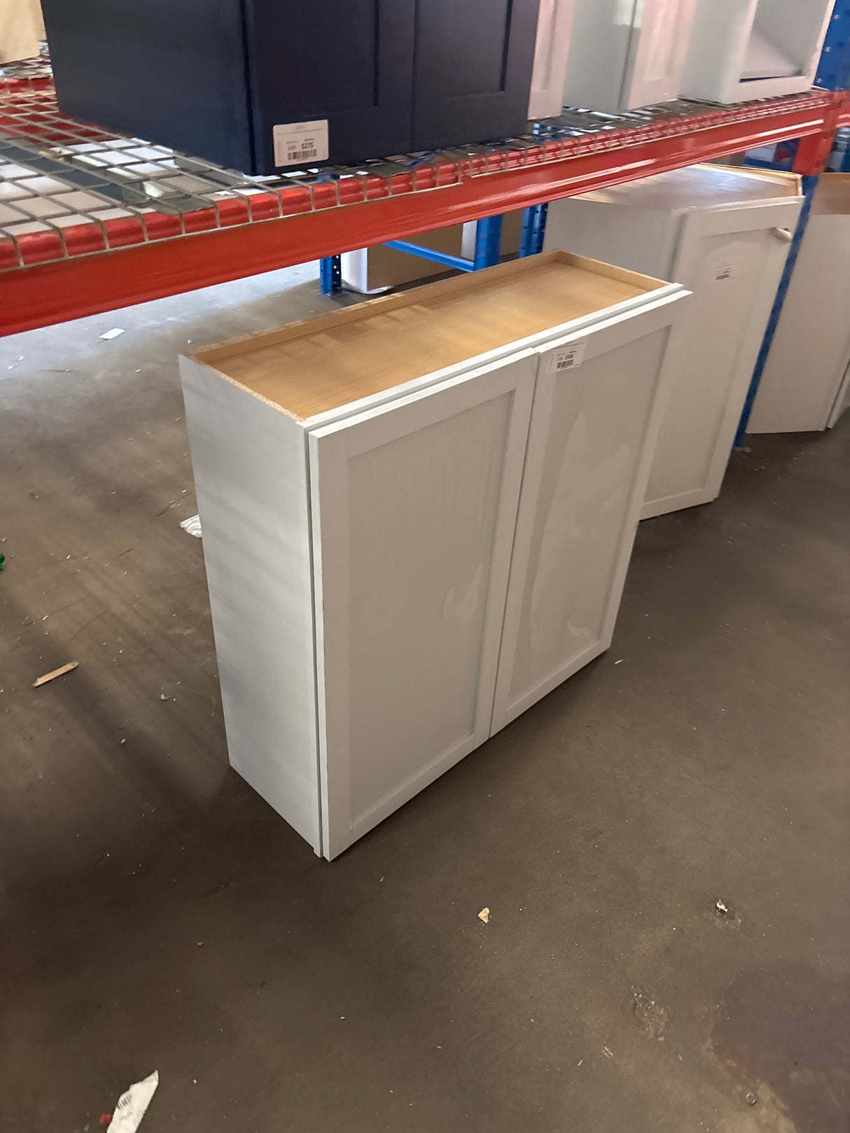 Courtland Polar White Finish Laminate Shaker Stock Assembled Wall Kitchen Cabinet 36 in. x 36 in. x 12 in.