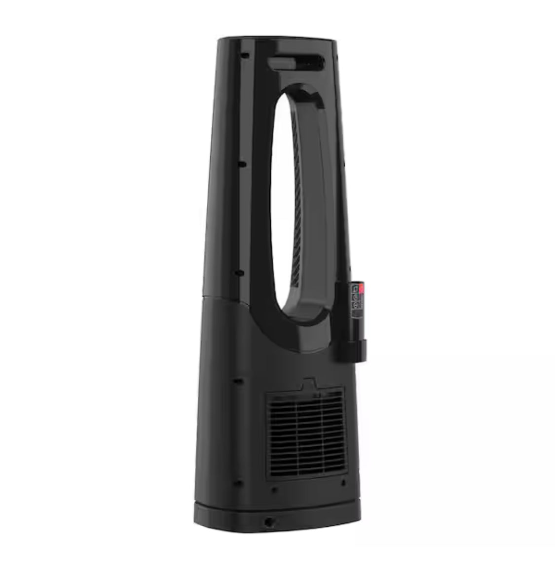 Bladeless 1500W 28 in. Black Electric Oscillating Tower Ceramic Space Heater with Remote Control and Digital Display