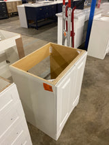 Everdean 25 in. W x 19 in. D x 34 in. H Single Sink Freestanding Bath Vanity in White with White Cultured Marble Top