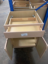 27 in. W x 24 in. D x 34.5 in. H Assembled Base Kitchen Cabinet in Unfinished with Recessed Panel
