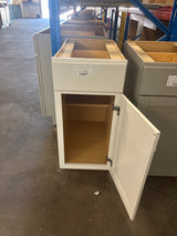 Westfield Feather White Shaker Stock Assembled Base Kitchen Cabinet (15 in. W x 23.75 in. D x 35 in. H)