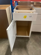 Westfield Feather White Shaker Stock Assembled Base Kitchen Cabinet (18 in. W x 23.75 in. D x 35 in. H)