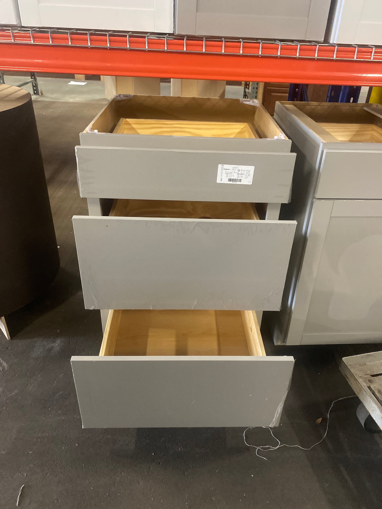 Westfield 24 in. W x 23.75 in. D x 35 in. H Shaker Stock Drawer Base Kitchen Cabinet in Dusk Gray