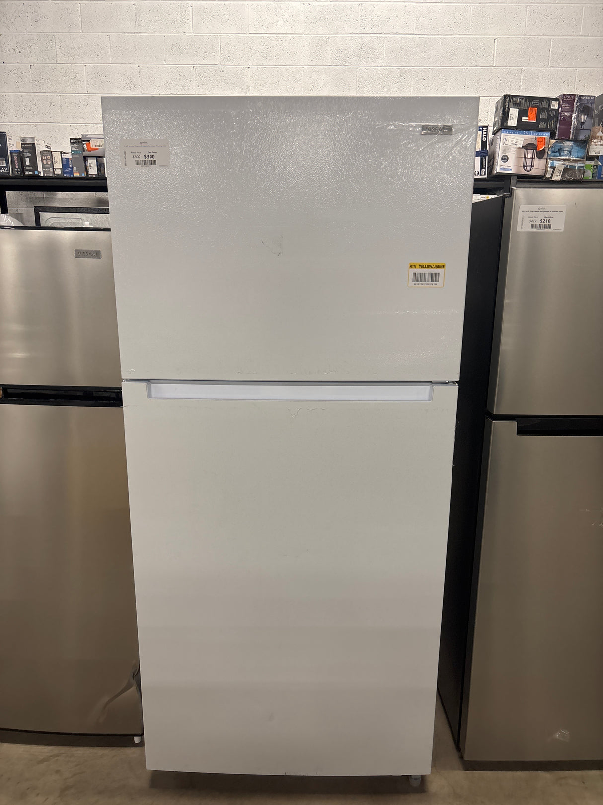 18.1 cu. ft. Top Freezer Refrigerator with Adjustable Glass Shelving in White, Garage Ready