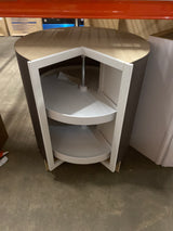 Westfield Feather White Shaker Stock Lazy Suzan Corner Base Kitchen Cabinet (36 in. W x 23.75 in. D)