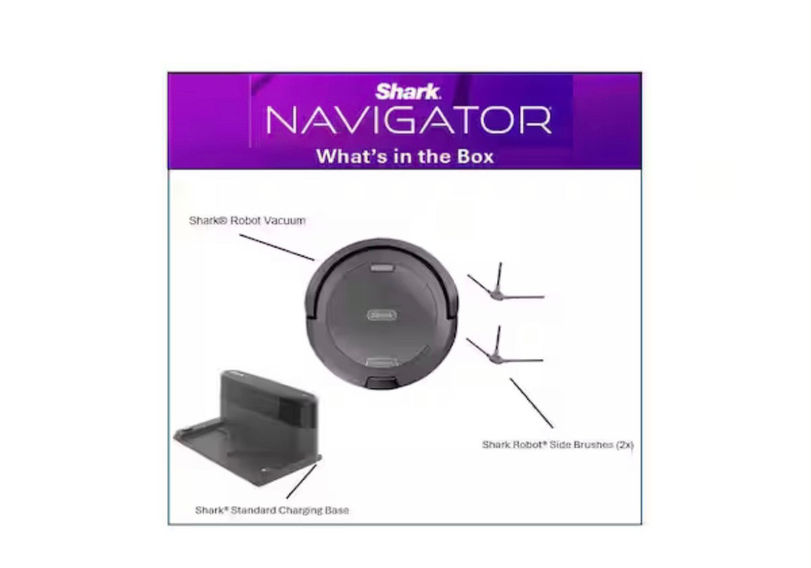 Navigator 12 in. Robotic Vacuum with Smart Navigation for Carpet and Hard Floors in Gray with Self-Cleaning Brushroll