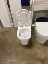 One-Piece 1.1/1.6 GPF Dual Flush Round Toilet in White Soft Close Seat Included