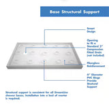 SlimLine 60 in. x 36 in. Single Threshold Shower Pan Base in White with Right Hand Drain
