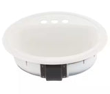Laurel Round Drop-In Bathroom Sink in White