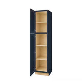 Avondale 18 in. W x 24 in. D x 84 in. H Ready to Assemble Plywood Shaker Pantry Kitchen Cabinet in Ink Blue