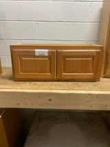 Hampton 30 in. W x 12 in. D x 12 in. H Assembled Wall Bridge Kitchen Cabinet in Medium Oak