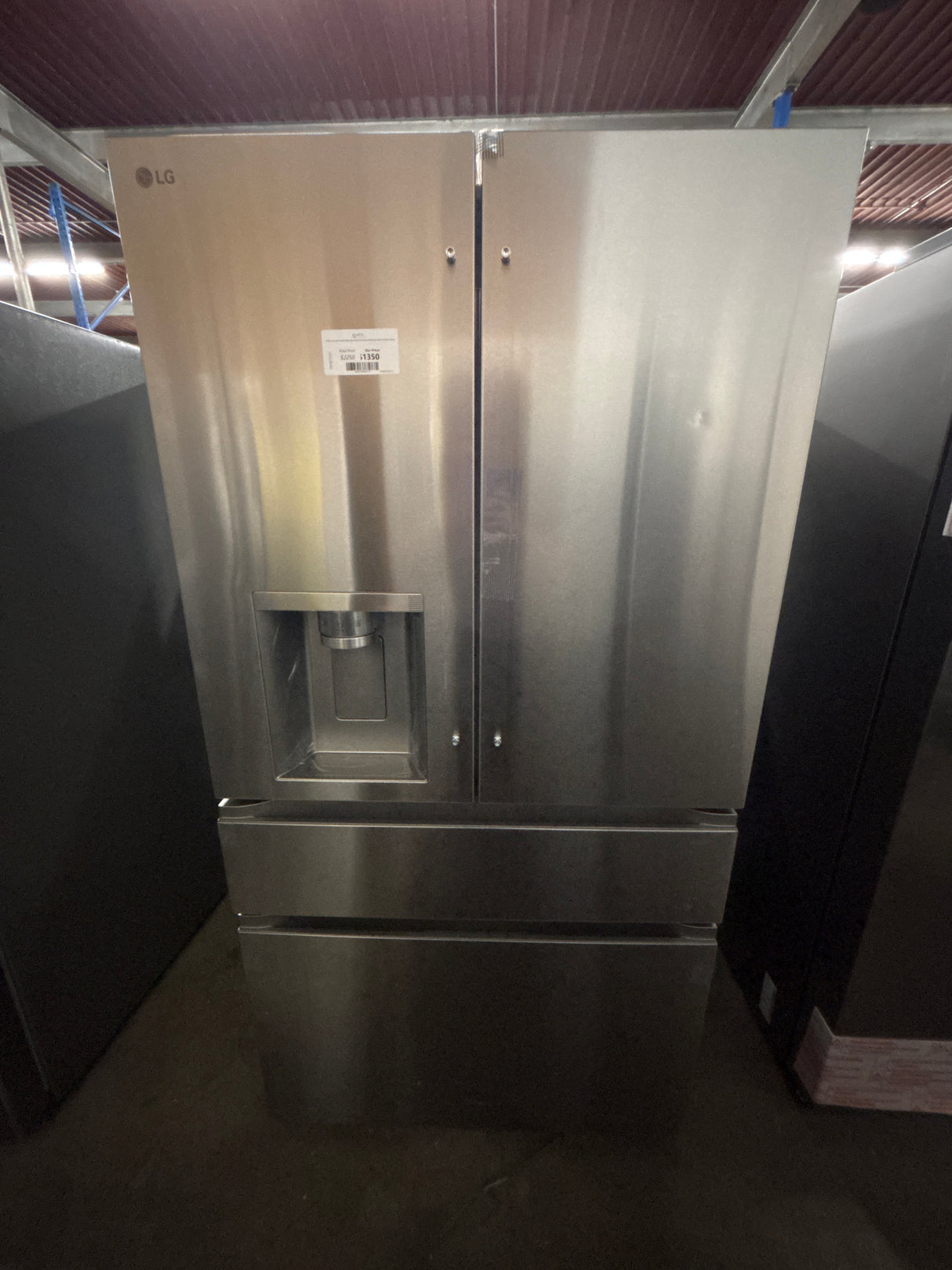 LG 25 cu. ft. Smart Counter-Depth MAX 4-Door French Door Refrigerator with Full-Convert Drawer