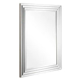 Medium Rectangle Clear Beveled Glass Modern Mirror (30 in. H x 40 in. W)