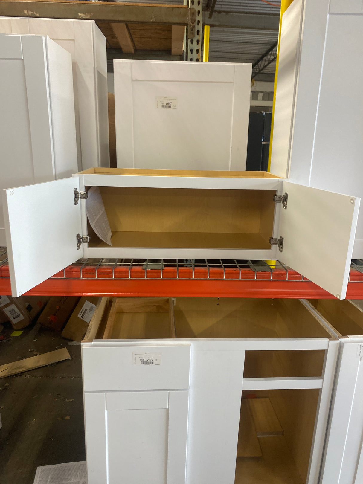 Shaker Satin White Stock Assembled Wall Bridge Kitchen Cabinet (30 in. x 12 in. x 12 in.)