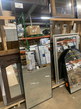 64.17 in. x 21.26 in. Oversize Modern Rectangle Oversized Black Metal Framed Full Length Standing Mirror