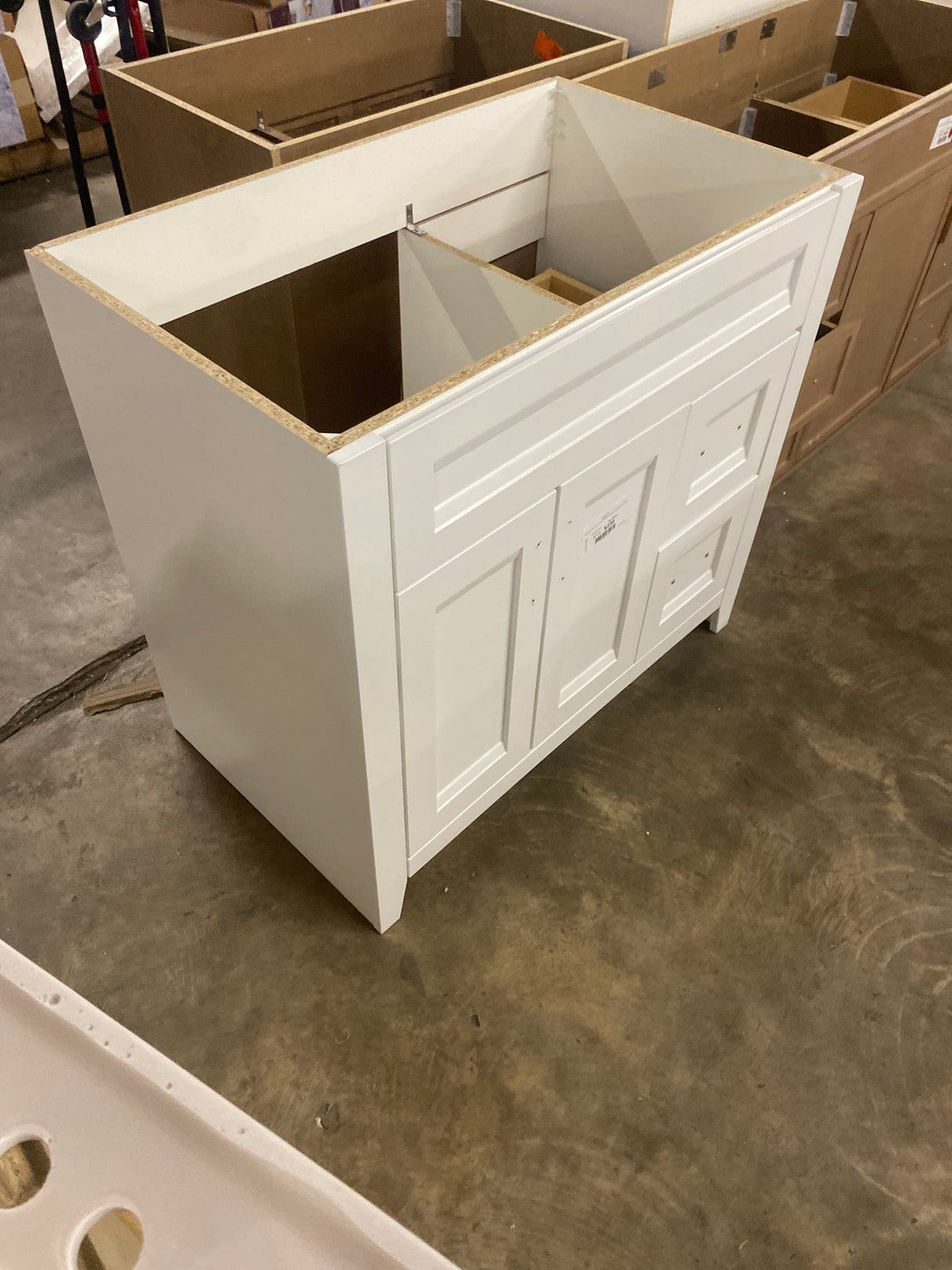 Ridge 36 in. W x 22 in. D x 34 in. H Bath Vanity Cabinet without Top in White
