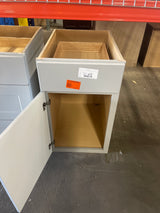 Shaker Dove Gray Stock Assembled Base Kitchen Cabinet with Ball-Bearing Drawer Glides (18 in. x 34.5 in. x 24 in.)