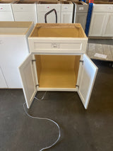 24 in. W x 21.5 in. D x 34.5 in. H Assembled Plywood Sink Base vanity Cabinet in Pacific White with Soft Close