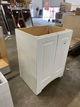 Everdean 25 in. W x 19 in. D x 34 in. H Single Sink Freestanding Bath Vanity in White with