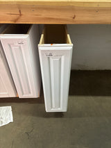 Hampton Satin White Raised Panel Stock Assembled Base Kitchen Cabinet with Drawer Glides (12 in. x 34.5 in. x 24 in.)