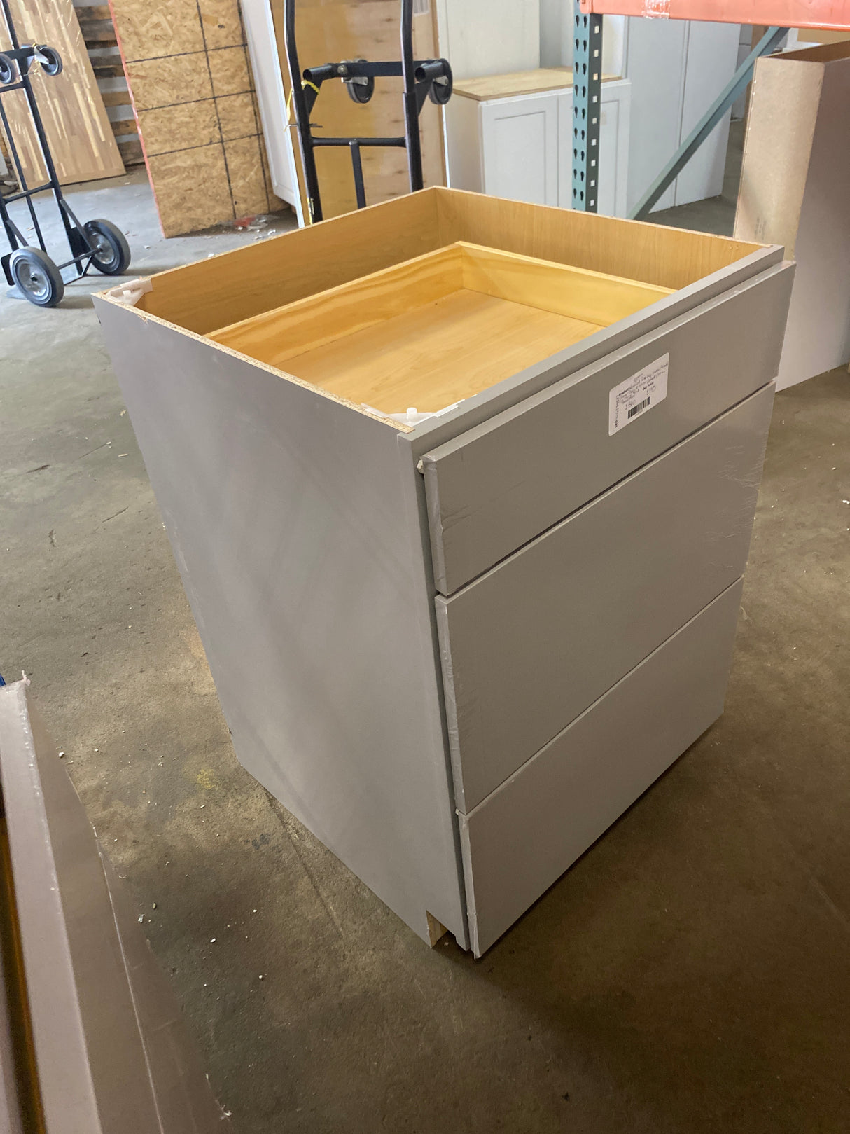 Westfield 24 in. W x 23.75 in. D x 35 in. H Shaker Stock Drawer Base Kitchen Cabinet in Dusk Gray