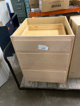 24 in. W x 24 in. D x 34.5 in. H Assembled Drawer Base Kitchen Cabinet in Unfinished with Recessed Panel (Copy)