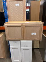36 in. W x 12 in. D x 18 in. H Assembled Wall Bridge Kitchen Cabinet in Unfinished with Recessed Panel