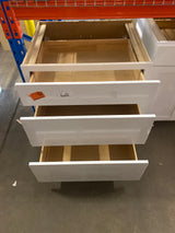 Courtland Polar White Finish Laminate Shaker Stock Assembled Drawer Base Kitchen Cabinet 30 in. x 34.5 in. x 24 in.