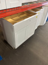 Shaker 36 in. W x 24 in. D x 34.5 in. H Assembled Base Cabinet in Satin White