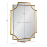 Minuette 24 in. x 18 in. Classic Rectangle Framed Gold Wall Accent Mirror